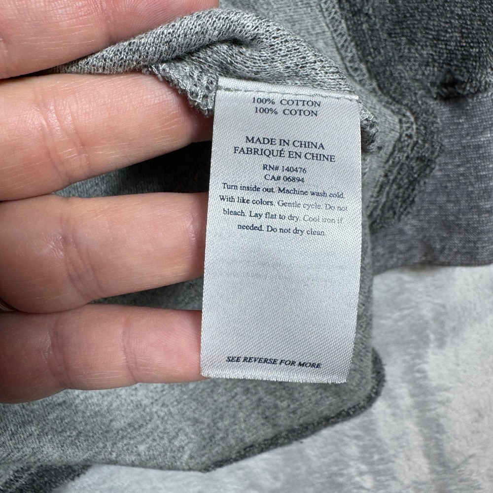 Faherty Pullover Mens XXL Grey Jaspe Terry Henley Towel Sweater Lightweight - Picture 9 of 11